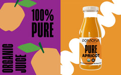 Pomona Apricot Juice glass bottles offer eco-friendly packaging and on-the-go enjoyment.