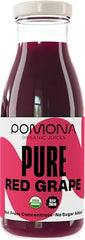 Pomona grape juice in a glass bottle highlights purity and glass packaging.
