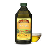 Pompeian Mild Taste Olive Oil bottle with 68oz size for everyday cooking versatility.
