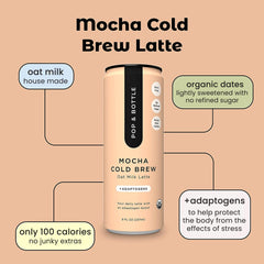 Pop & Bottle organic oat milk coffee on the go