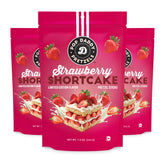 Pop Daddy Flavored Pretzel Sticks Strawberry Shortcake pack front, ideal for on-the-go snacking.