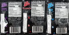 Pop Rocks bubble gum and blue razz – fun party candy display.