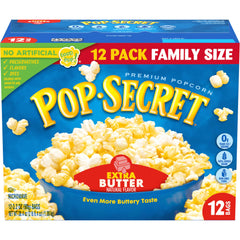 Pop Secret Extra Butter popcorn bags ready for sharing during movie night.