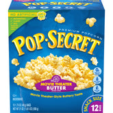 Pop Secret bag on counter offering ready movie night flavor