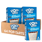 Pop-Tarts Frosted Blueberry 64 pastries for quick breakfast.