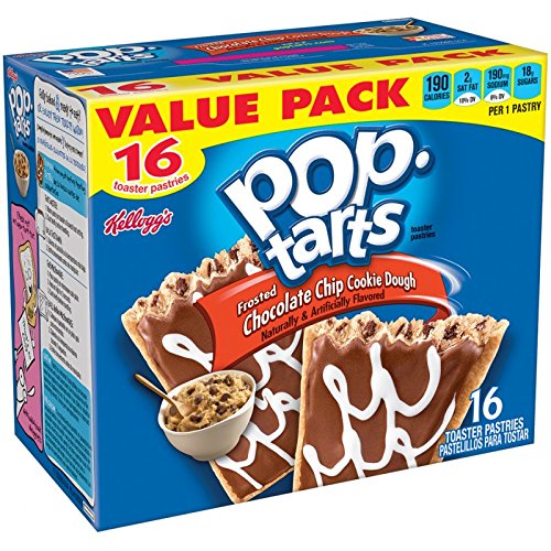 Pop-Tarts Frosted Chocolate Chip Cookie Dough toaster pastries provide a quick, convenient breakfast and snack.