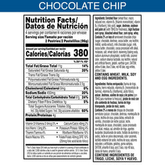 Pop-Tarts Frosted Chocolate Chip packaging inside box, perfect for lunchboxes.