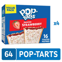 Pop-Tarts Frosted Strawberry close-up of crunchy sprinkles on soft crust.