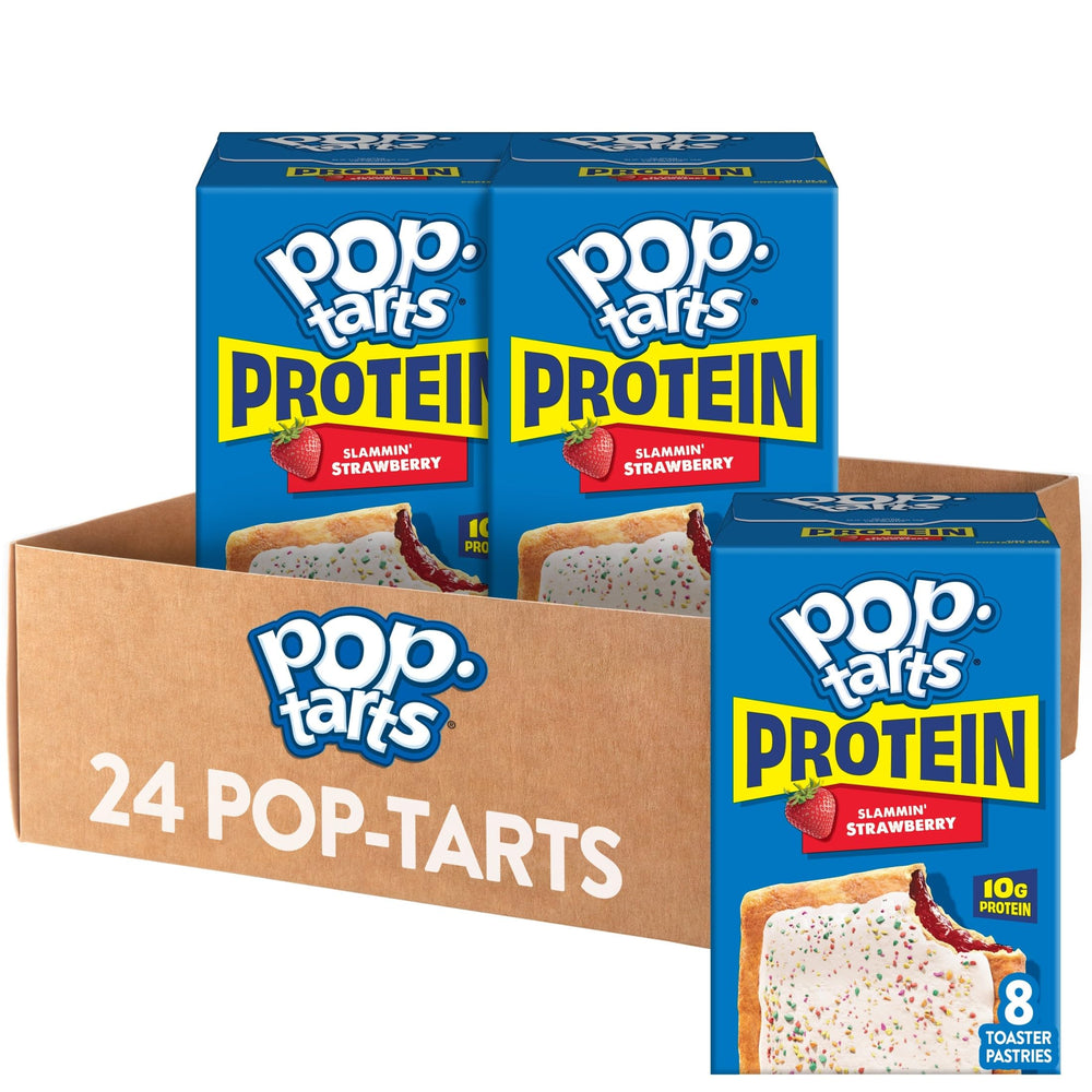 Pop-Tarts Protein Slammin' Strawberry pack offers on-the-go protein for busy mornings.