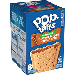 Pop-Tarts Unfrosted Brown Sugar Cinnamon package for quick breakfasts.