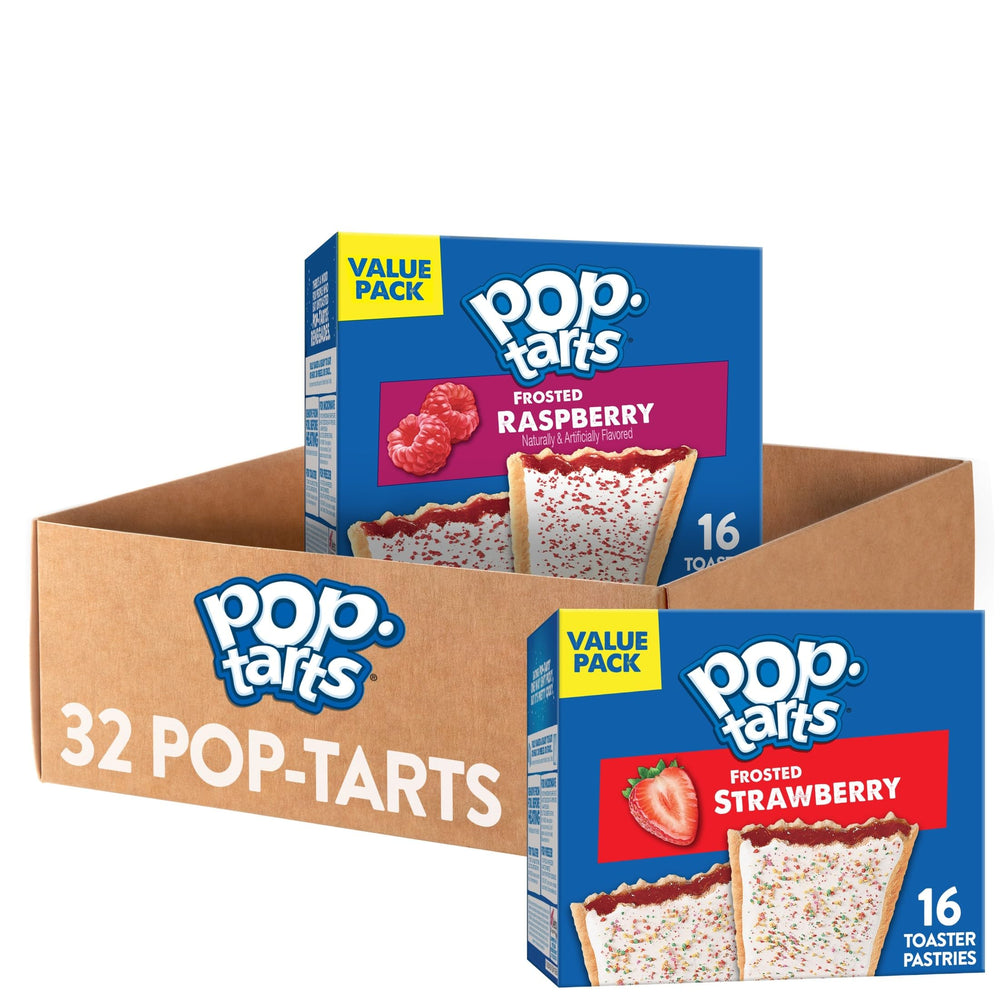 Pop-Tarts variety pack 32 box front, grab-and-go breakfast option