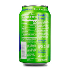 Poppi Alpine Blast can pouring, low sugar with natural caffeine