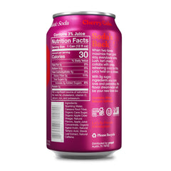 Close-up of bubbles in Poppi Cherry Cola highlighting vibrant flavor
