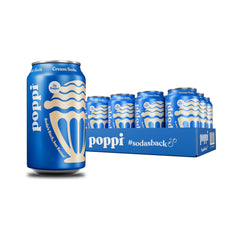 Poppi Cream Soda bottle ready for a refreshing prebiotic drink