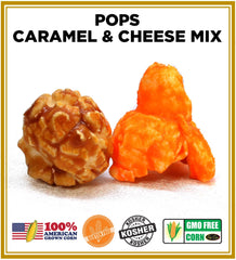 Pops Corn caramel popcorn closeup, rich caramel flavor and crisp bite