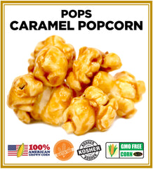 Serving bowl scene with Pops Corn caramel popcorn for sharing at gatherings.