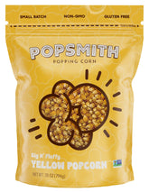 POPSMITH 28oz yellow kernels ready for stovetop popping for theater-style popcorn.