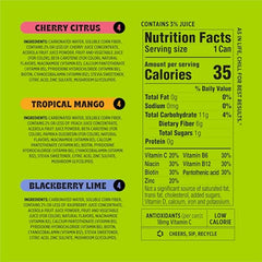 Popwell Cherry Citrus can highlighting tangy taste with 1g sugar
