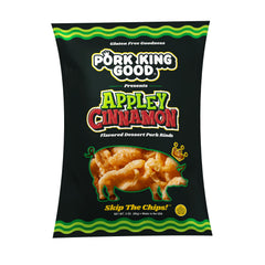 Pork King Good Appley Cinnamon pork rinds pack bold crunch for snack time