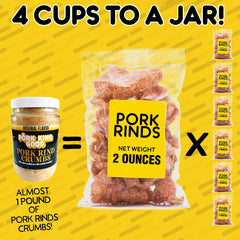 Pork King Good crumbs in measuring cup ready for fast, carb-conscious meals