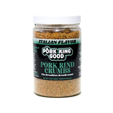 Pork King Good Italian Pork Rind Crumbs in a jar for easy low-carb breadcrumbs