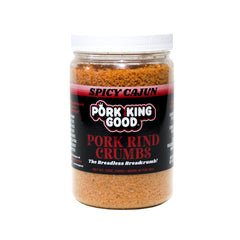 Pork King Good pork rind crumbs dusting chicken fingers for a crisp crust.