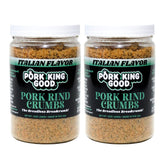 Pork King Good pork rind crumbs jar front showcases zero-carb breading base.