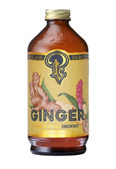 Portland Syrups Ginger Syrup bottle displaying authentic flavor, perfect for cocktails.