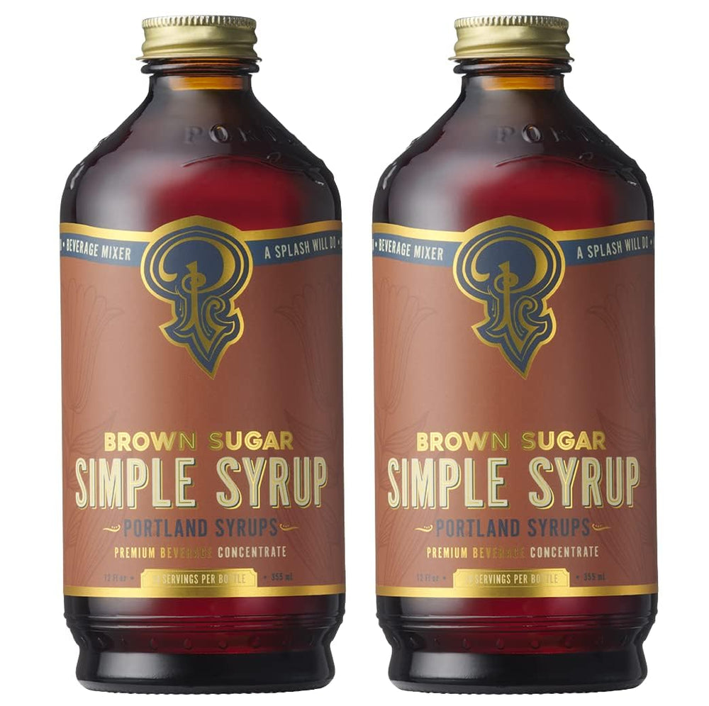 Portland Syrups Brown Sugar Simple Syrup bottle pour for balanced cocktail sweetness