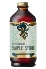 Portland Syrups Organic Cane Simple Syrup bottle showing smooth sweetness for drinks