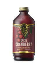 Portland Syrups Spiced Cranberry Syrup bottle, ideal for festive cocktails.