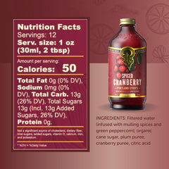 Portland Syrups Spiced Cranberry Syrup pour, ideal for seasonal cocktails.