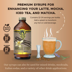 Portland Syrups Vanilla Syrup in latte with smooth sweetness