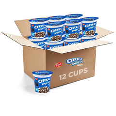 Post Oreo Puff Cereal Cup twelve-pack bundle for quick breakfasts
