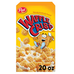 Post Waffle Crisp box on kitchen shelf evokes nostalgia and simple mornings.