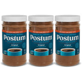 Postum Original bottle label shows classic roasting for a caffeine-free coffee substitute.