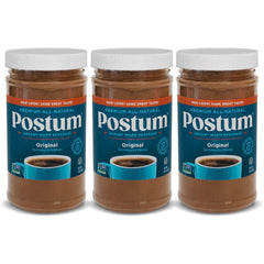 Postum Original bottle label shows classic roasting for a caffeine-free coffee substitute.