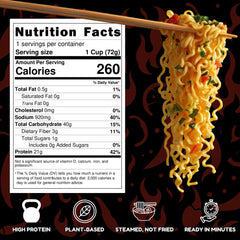 Power Noods plant-based broth highlighting clean, protein-packed flavor