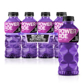 Powerade Grape bottle front for refreshing hydration during workouts.