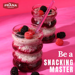 Prana dehydrated berry powder close-up highlighting natural flavor