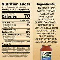 Close-up of Prego sauce ingredients with tomatoes and herbs for vibrant flavor