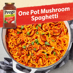 Prego label close-up emphasizes gluten-free and vegan features for health-conscious cooks.