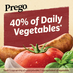 Thick and smooth Prego sauce being poured for easy serving.