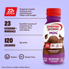 Premier Protein Minis nutrition panel emphasizing vitamins and minerals