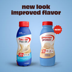 Premier Protein Peaches and Cream shake in a glass for post-workout recovery