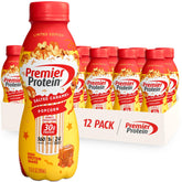 Premier Protein Salted Caramel Popcorn bottle showing 30g protein and 1g sugar