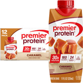 Premier Protein Caramel shake bottle front for on-the-go protein