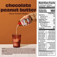 Premier Protein Shake Chocolate Peanut Butter glass with shake, great post-workout fuel
