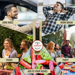 Premium Aufschnitt Italian beef jerky stick, a flavorful, on-the-go protein.