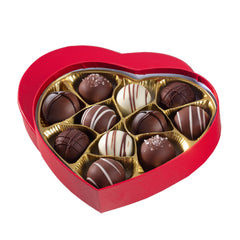 Premium Chocolatiers Valentine gift box presenting truffles for sharing